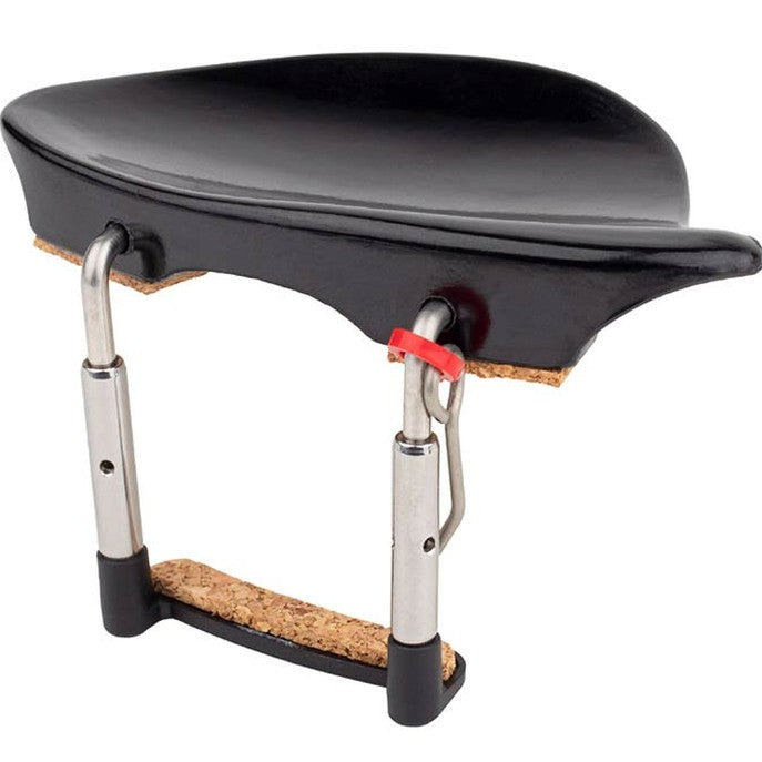 ELS CR-5044 chinrest bakelite Dresden model, 4/4-3/4, stainless steel clamps, antiallergical, made in Germany