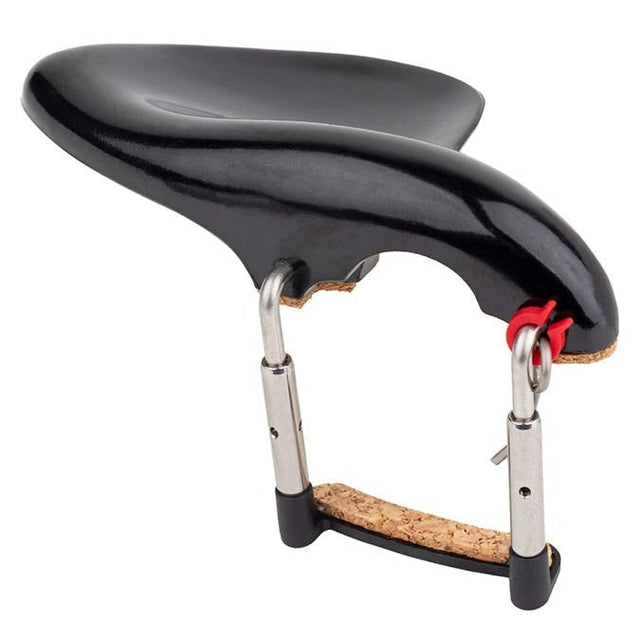 ELS CR-6018 chinrest bakelite Wendling model, 1/8, stainless steel clamps, antiallergical, made in Germany